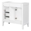 36' Bathroom Vanity with Sink Combo;  White Bathroom Cabinet with Drawers;  Solid Frame and MDF Board