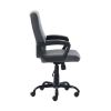 Bonded Leather Mid-Back Manager's Office Chair, Gray
