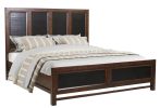 Bridgevine Home Branson Queen Size Panel Bed, Two-Tone Finish