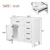 36' Bathroom Vanity with Sink Combo;  White Bathroom Cabinet with Drawers;  Solid Frame and MDF Board