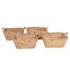 Rectangular Water Hyacinth Basket, Set of 4