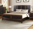 Bridgevine Home Branson Queen Size Panel Bed, Two-Tone Finish