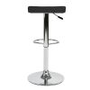 Bar Stools Set of 2, Counter Bar Stools with Swivel Bar and Adjustable Height, Modern PVC Barstools Bar Chairs - Black