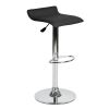 Bar Stools Set of 2, Counter Bar Stools with Swivel Bar and Adjustable Height, Modern PVC Barstools Bar Chairs - Black