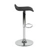 Bar Stools Set of 2, Counter Bar Stools with Swivel Bar and Adjustable Height, Modern PVC Barstools Bar Chairs - Black