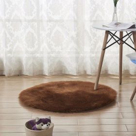 1pc, Plush Imitation Wool Area Rug for Home Living Room and Bedroom - Soft and Durable Floor Mat for Home Decor (Color: coffee)