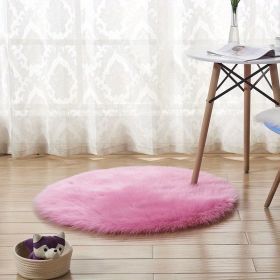 1pc, Plush Imitation Wool Area Rug for Home Living Room and Bedroom - Soft and Durable Floor Mat for Home Decor (Color: Rose Red)