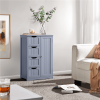 4 Drawer Bathroom Cabinet Storage Cupboard 3 Shelves Free Standing White