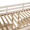 Full Over Twin & Twin Bunk Bed;  Velvet Triple Bunk Bed with Drawers and Guardrails