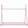 Metal Twin Size House Platform Bed with Triangle Structure