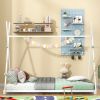Metal Twin Size House Platform Bed with Triangle Structure