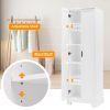 Storage Cabinet with Two Doors for Bathroom, Office, Adjustable Shelf, MDF Board