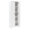 Storage Cabinet with Two Doors for Bathroom, Office, Adjustable Shelf, MDF Board