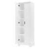Storage Cabinet with Two Doors for Bathroom, Office, Adjustable Shelf, MDF Board