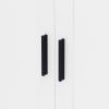 Storage Cabinet with Two Doors for Bathroom, Office, Adjustable Shelf, MDF Board