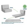 Soft Suede 3 Position Convertible Lounge Flip Chair