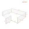 Full Size Wood Daybed Frame with Fence