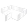 Full Size Wood Daybed Frame with Fence
