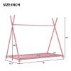 Metal Twin Size House Platform Bed with Triangle Structure