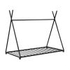 Metal Twin Size House Platform Bed with Triangle Structure