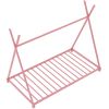 Metal Twin Size House Platform Bed with Triangle Structure
