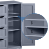 4 Drawer Bathroom Cabinet Storage Cupboard 3 Shelves Free Standing White