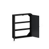 23.62 "Vintage Two Door Wall Cabinet with Mirror, Three-level Entrance Storage Space for Living Room, Bathroom, Dining Room