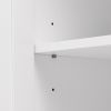 Storage Cabinet with Two Doors for Bathroom, Office, Adjustable Shelf, MDF Board