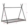 Metal Twin Size House Platform Bed with Triangle Structure