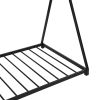 Metal Twin Size House Platform Bed with Triangle Structure