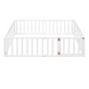 Full Size Wood Daybed Frame with Fence