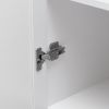 Storage Cabinet with Two Doors for Bathroom, Office, Adjustable Shelf, MDF Board